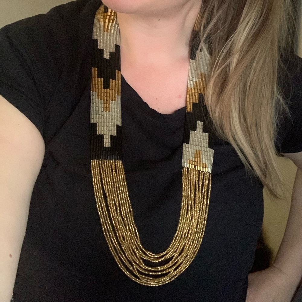 Himalayan Gems Handmade Beaded Waterfall Necklace